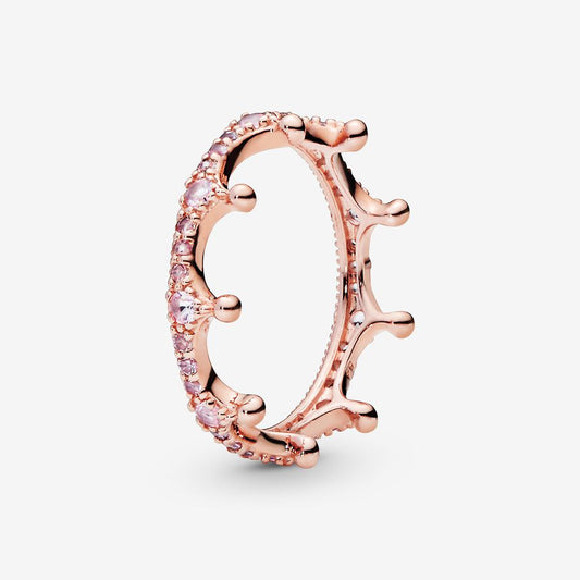 Pink Sparkling Crown Ring