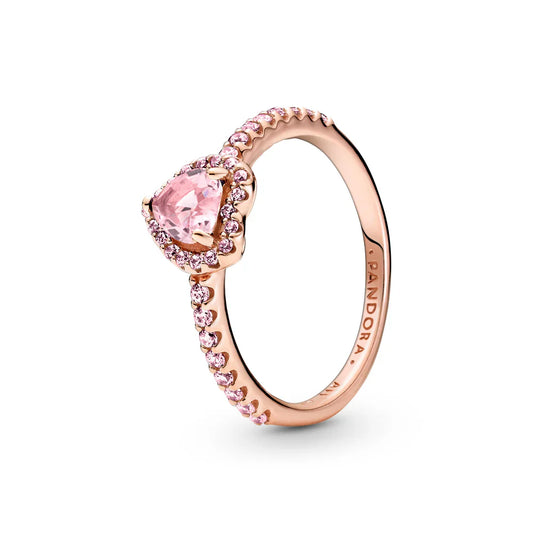 Elevated Pink Heart Ring