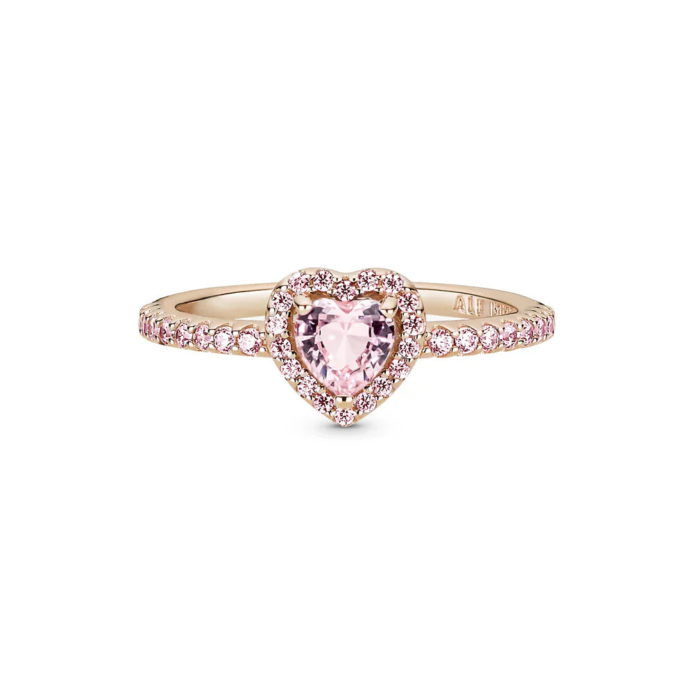 Elevated Pink Heart Ring