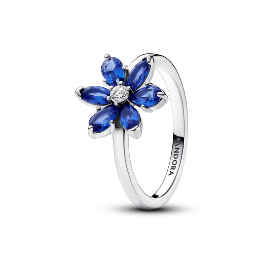 Sparkling Blue Herbarium Cluster Ring