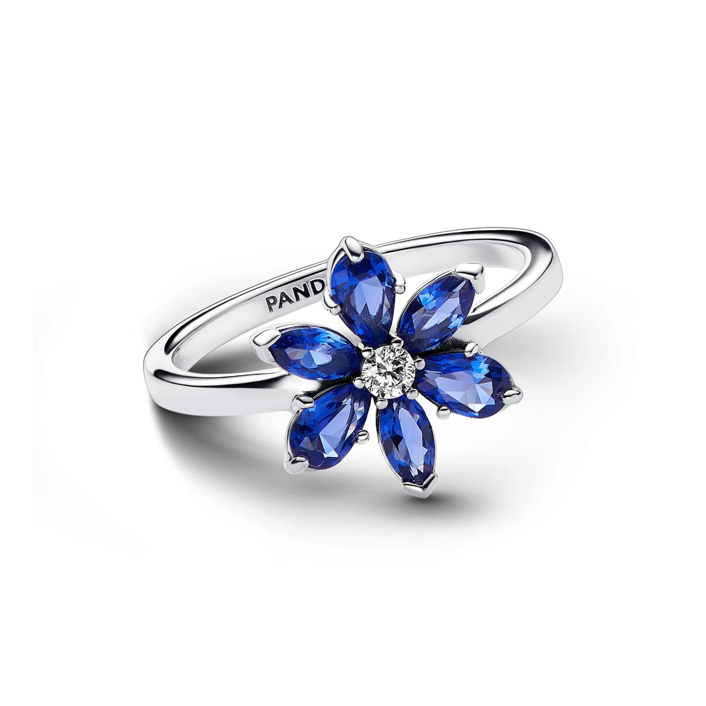 Sparkling Blue Herbarium Cluster Ring